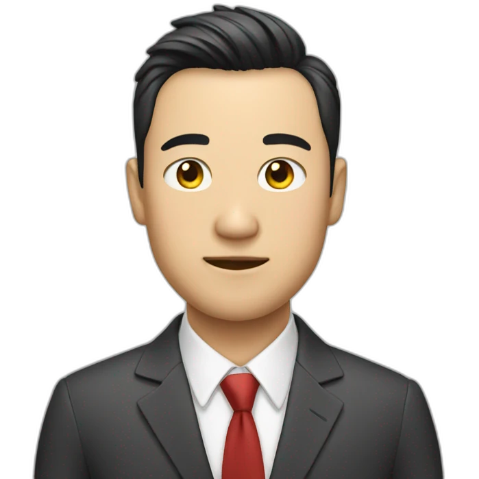 chinese guy with suit emoji
