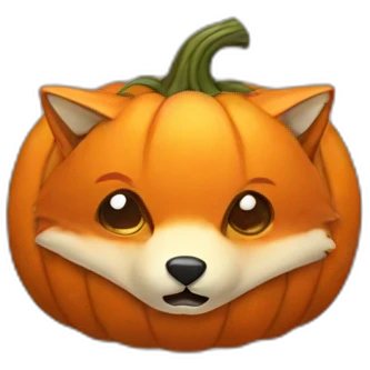 fox-in-a-pumpkin emoji