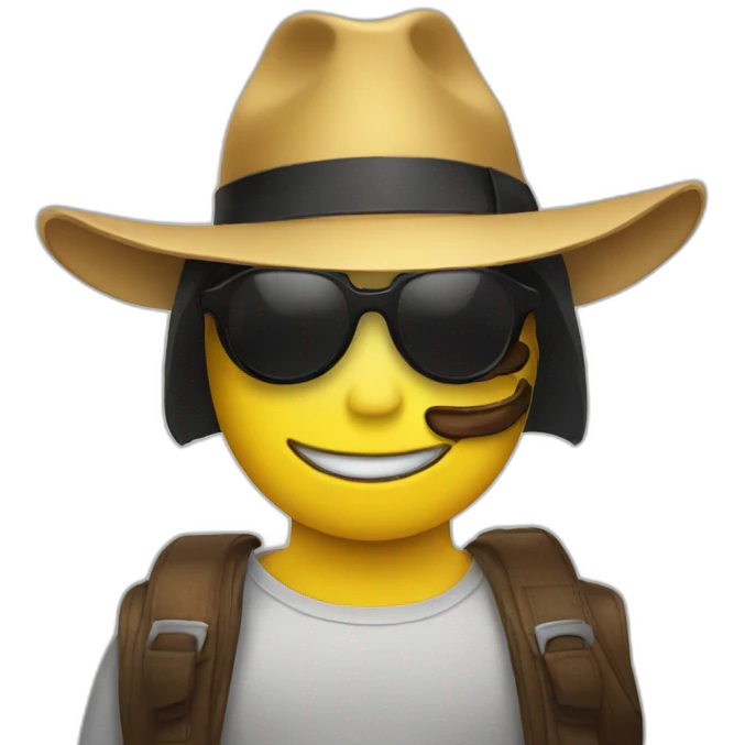 snapchat with hat emoji
