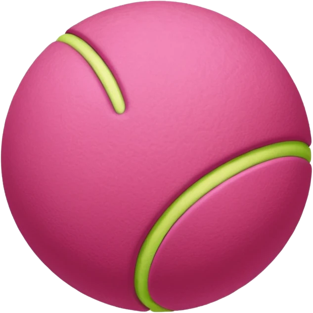 Pink tenis ball with no face and plain emoji