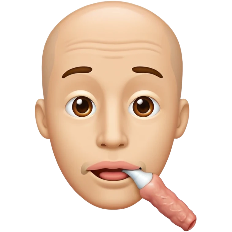 Man with penis in his mouth emoji