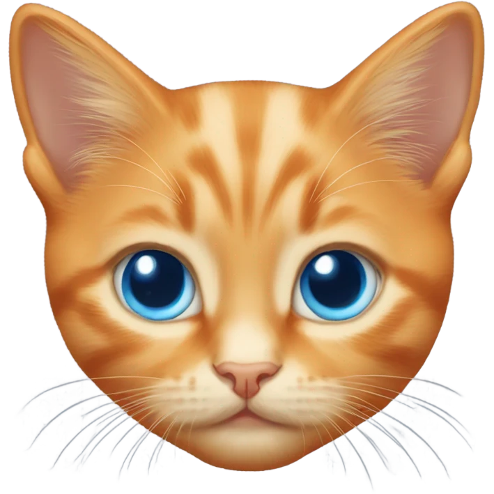 Orange kitten with blue eyes emoji