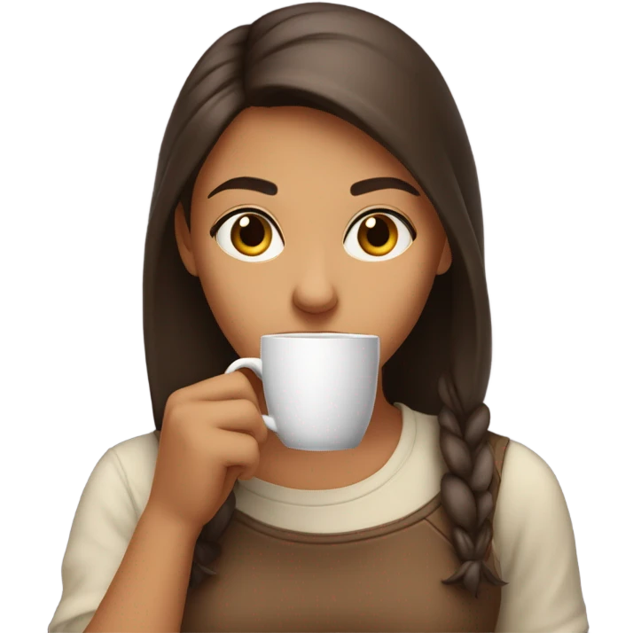 girl sipping coffee  emoji
