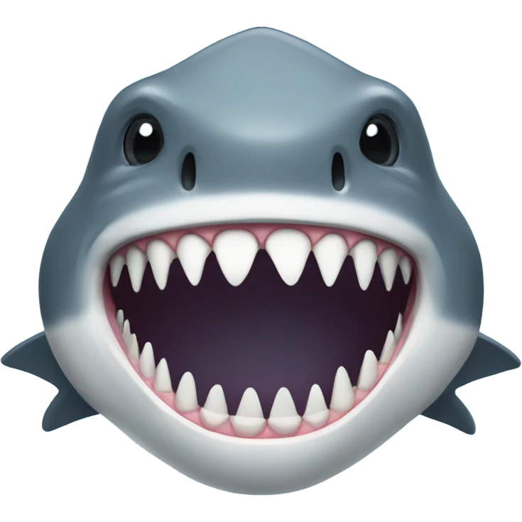 Shark with human teeth emoji