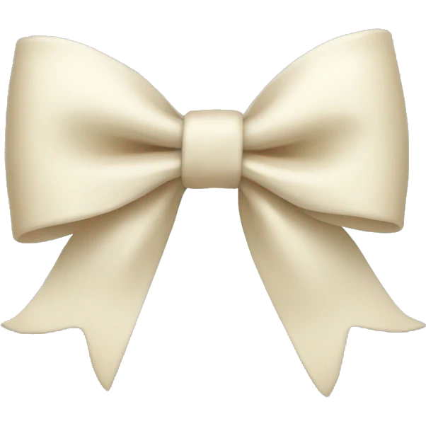 Cream bow emoji