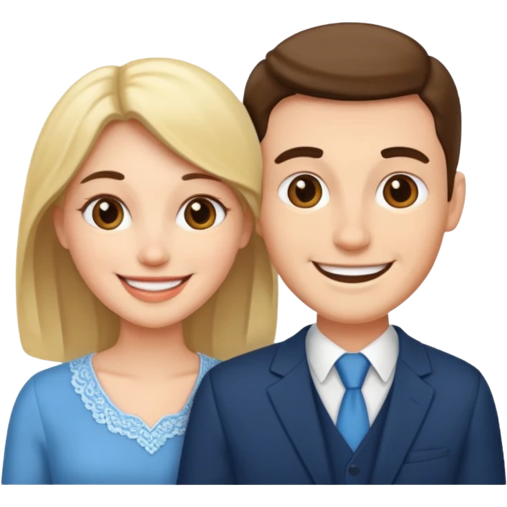 Married couple male and female emoji