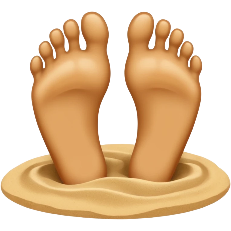 two feet on sand emoji