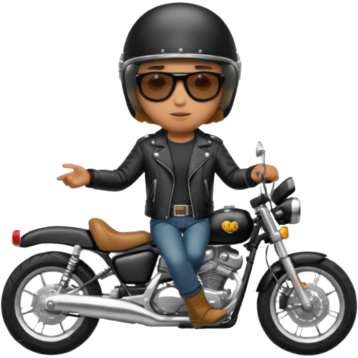 rider riding motorbiker emoji