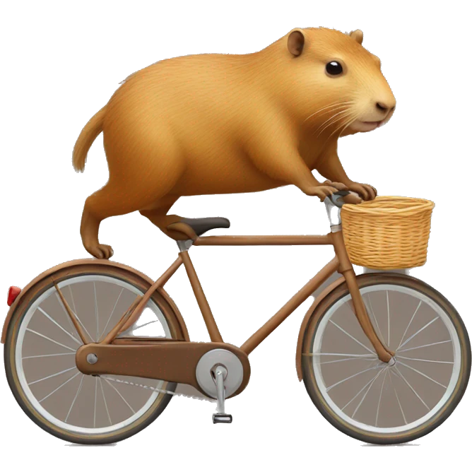 capybara on bicycle emoji