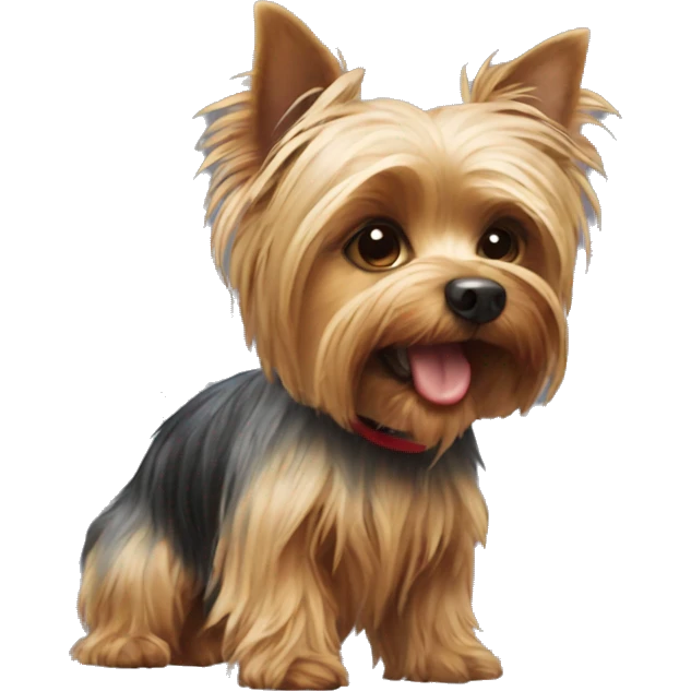Yorkshire Terrier playing ball emoji