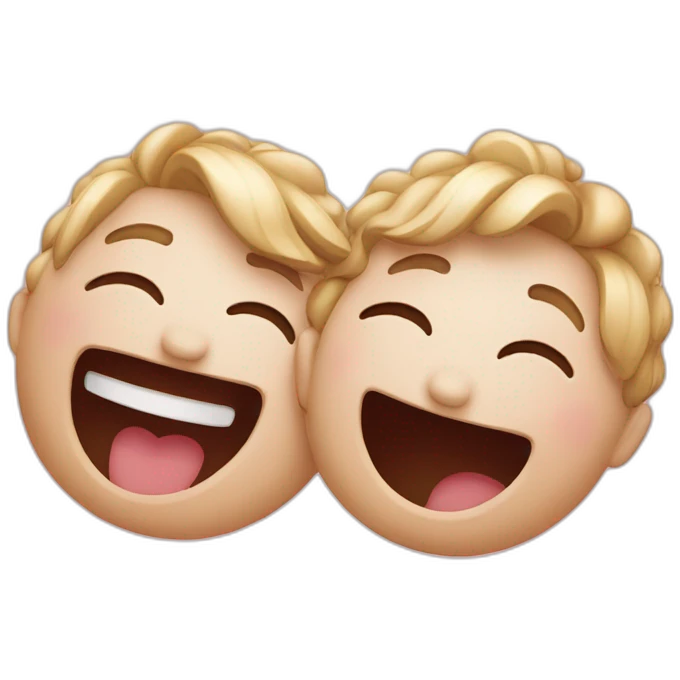 laughing couple hearts emoji