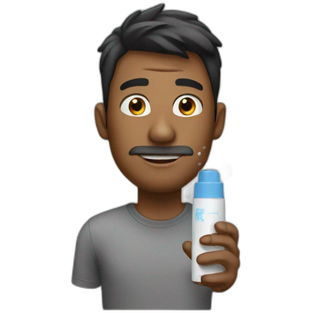 Guy with nose spray emoji