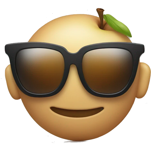 Apple Cool emoji, but instead of normal sunglasses - oakleys emoji