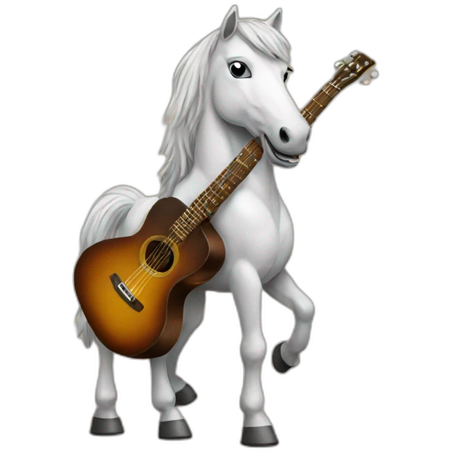 Horse with guitar emoji