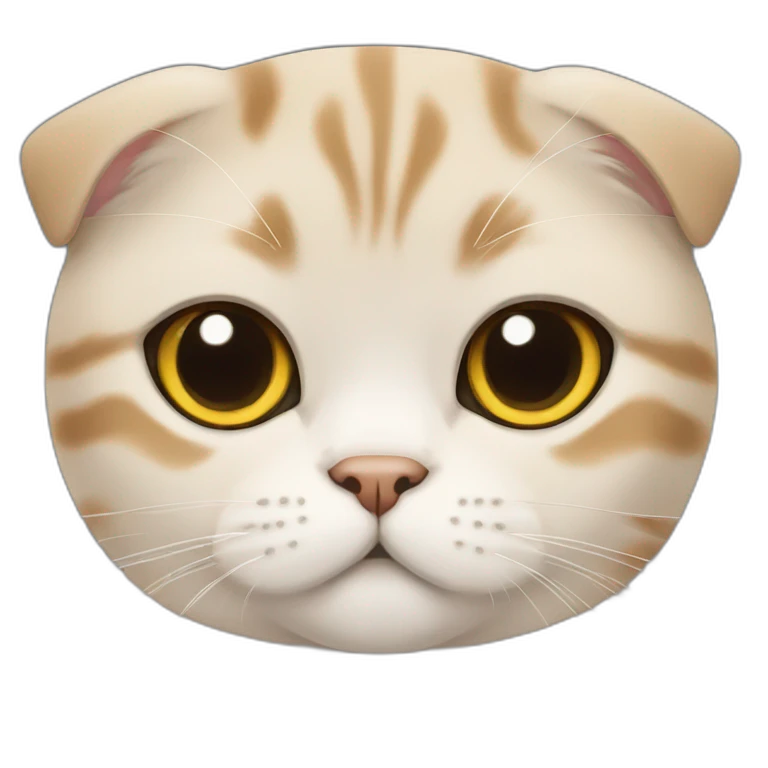 Scottish fold cat emoji
