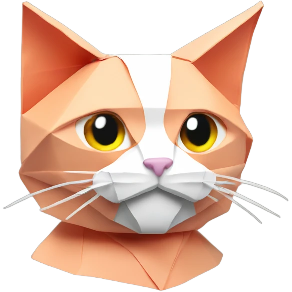 cat origami saumon happy emoji