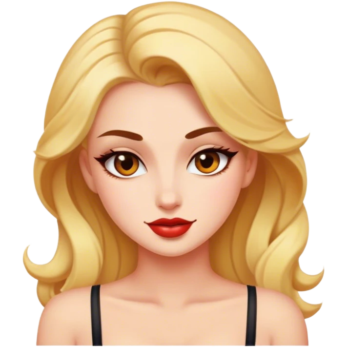 Sexy smolder flirty face emoji