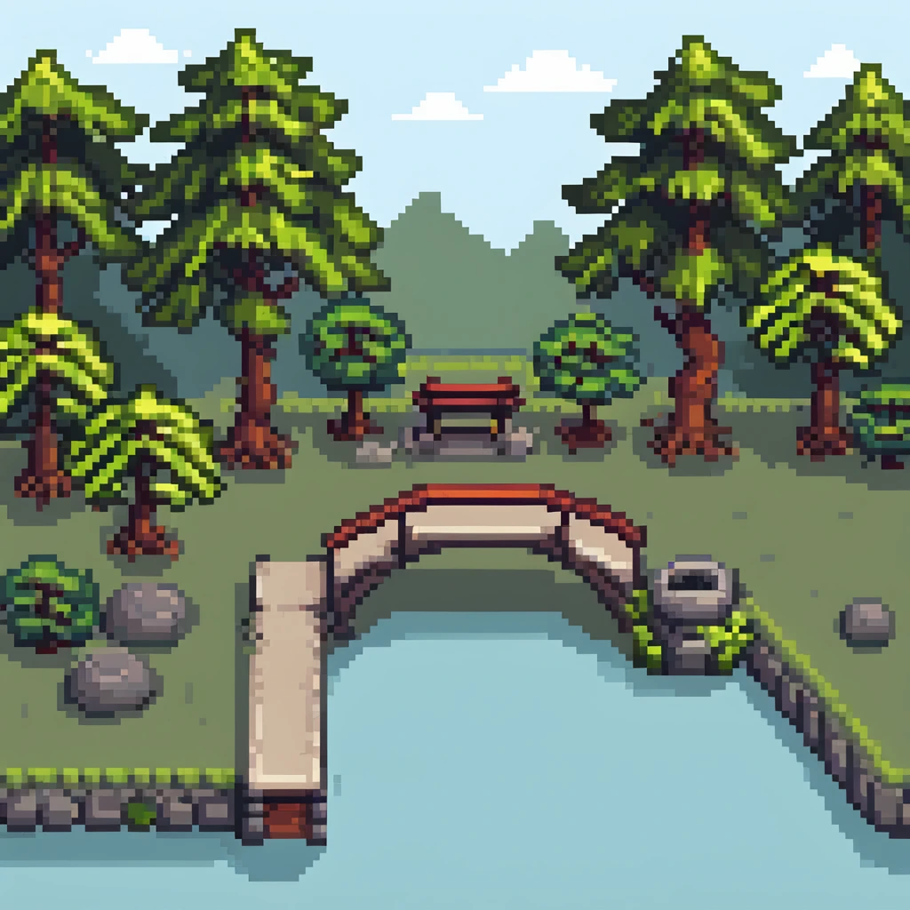 japanese garden background with cherry blossoms for ninja game emoji