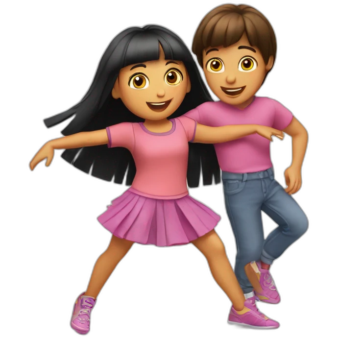 Dora danse avec babouch emoji