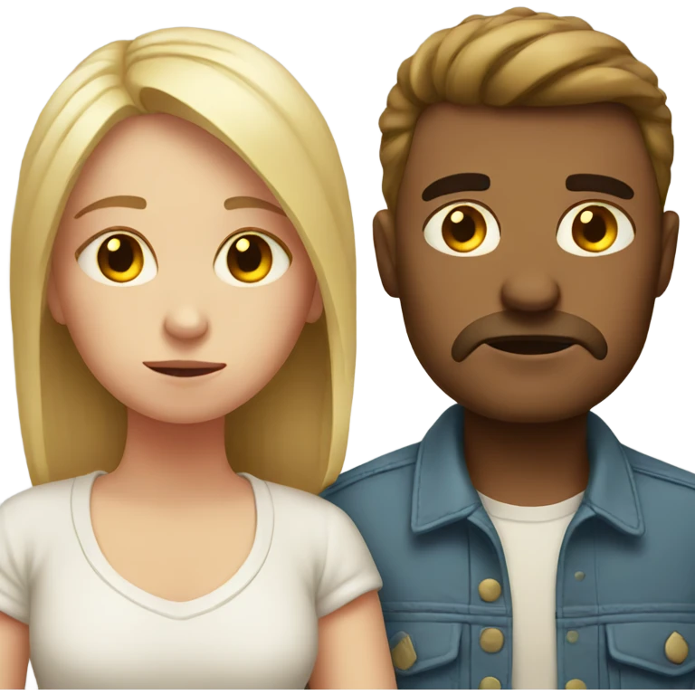 sad white couple emoji