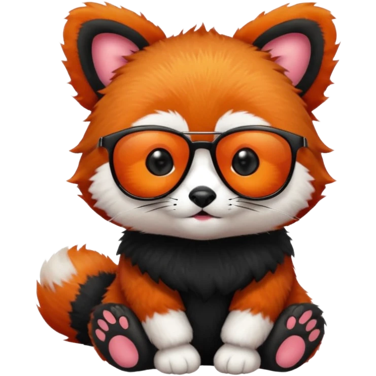 baby Red panda wearing black sun glasses emoji
