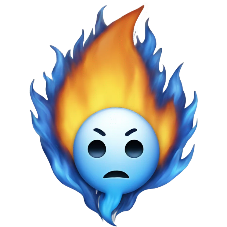 blue flame emoji