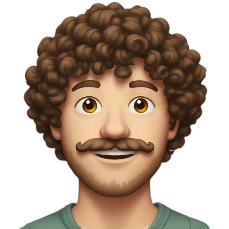 jack harlow con una gran barba y bigote, imagen realista  emoji