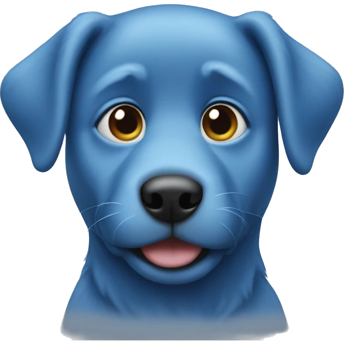 Blue dog emoji