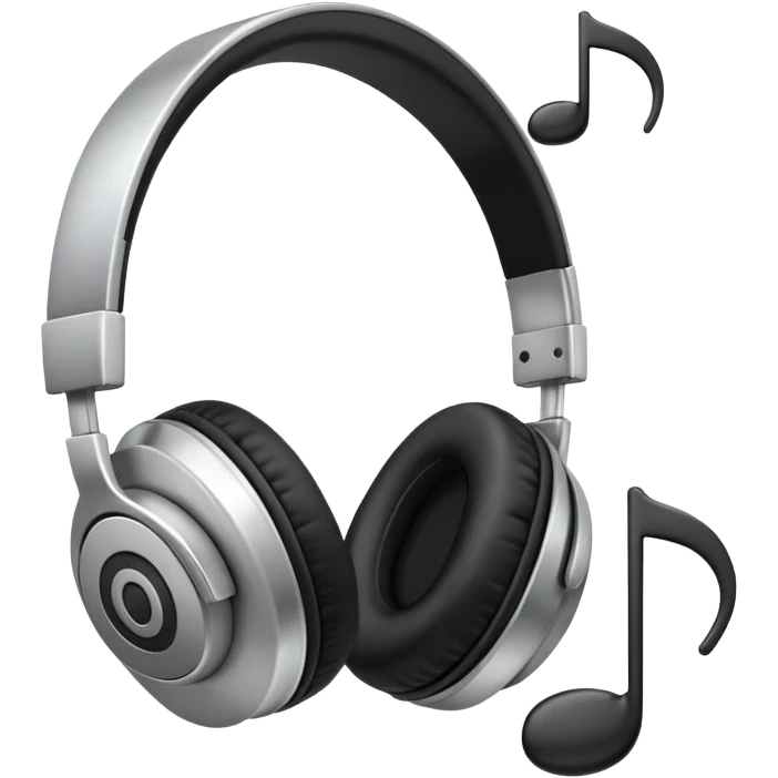 headphone with music note emoji