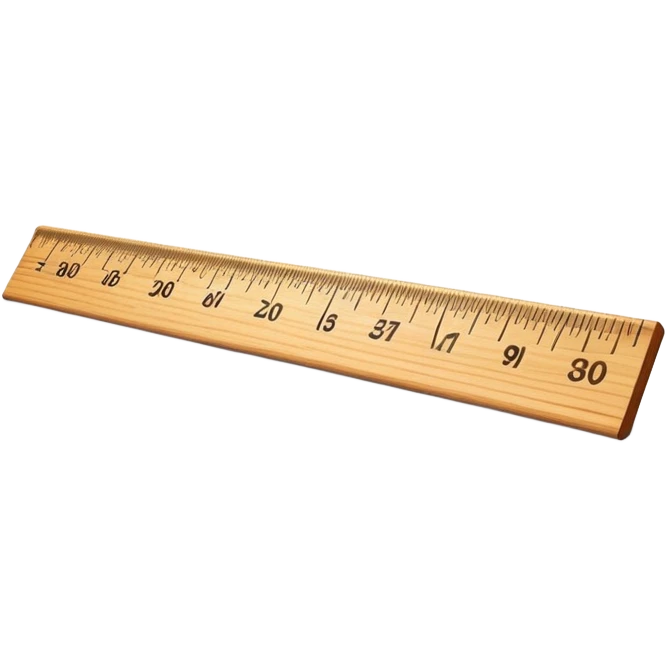 ruler with measurement markings emoji
