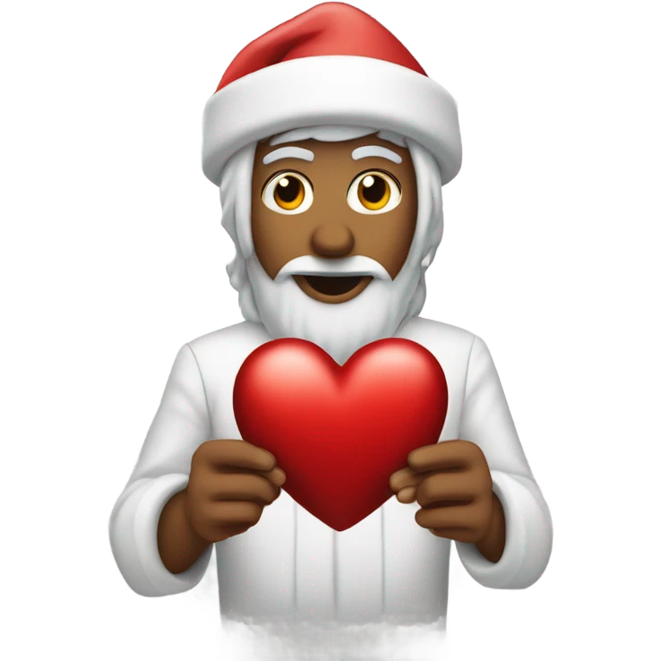 Un corazón de navidad emoji