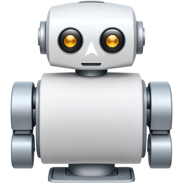 Un robot de papel higiénico emoji