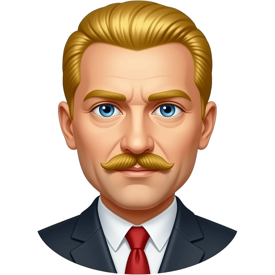 Mustafa Kemal Atatürk sarı saçlı mavi gözlü emoji