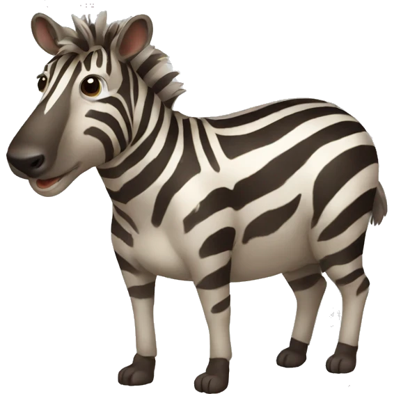zebra as beaver emoji