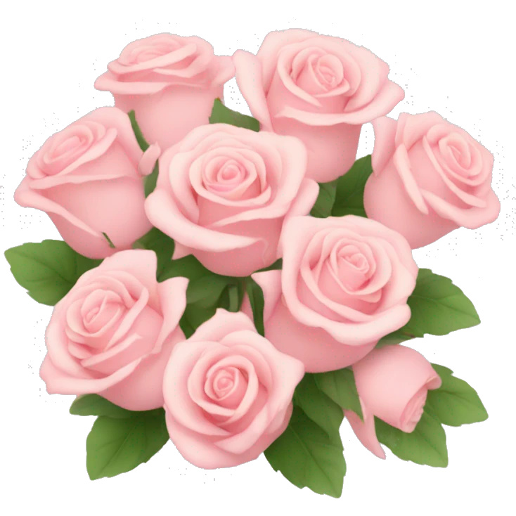 light pink bouquet of roses emoji