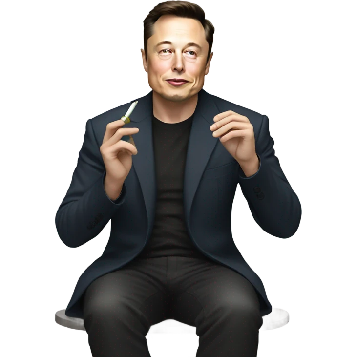 Elon musk smoking a joint emoji