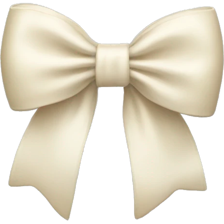 Cream bow  emoji