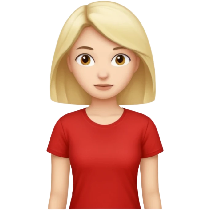 red women's T-shirt emoji