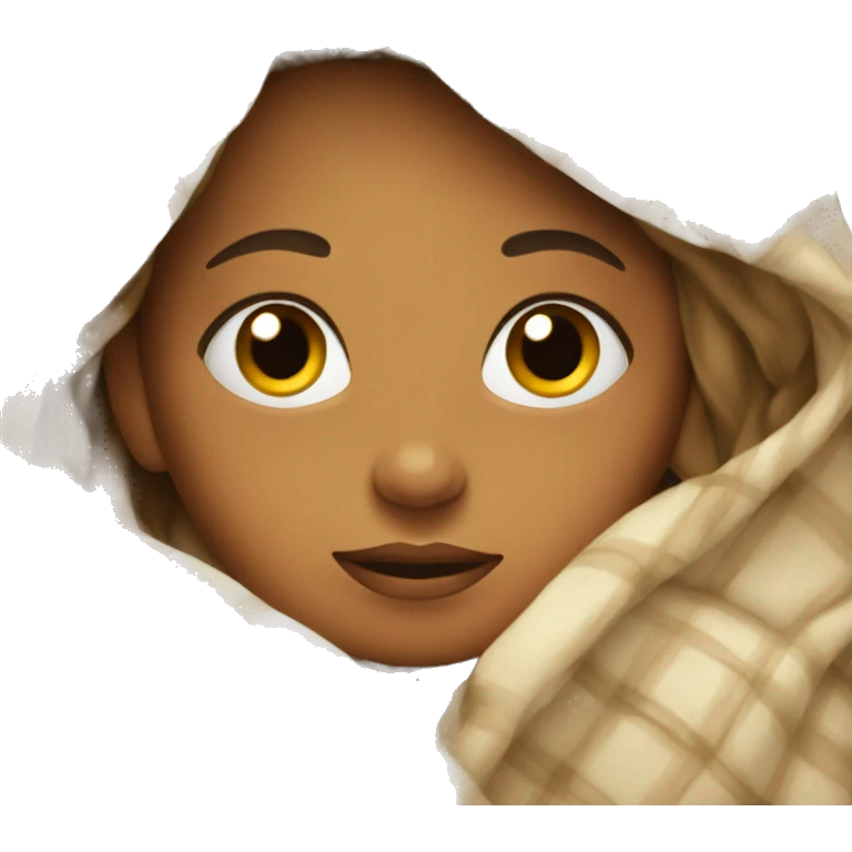 Girl in a blanket emoji