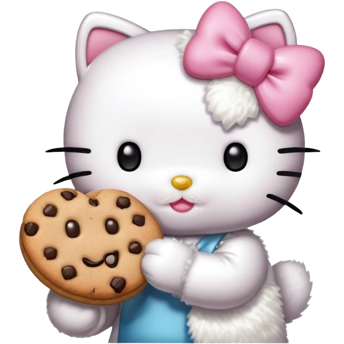 Hello kitty eating cookie emoji