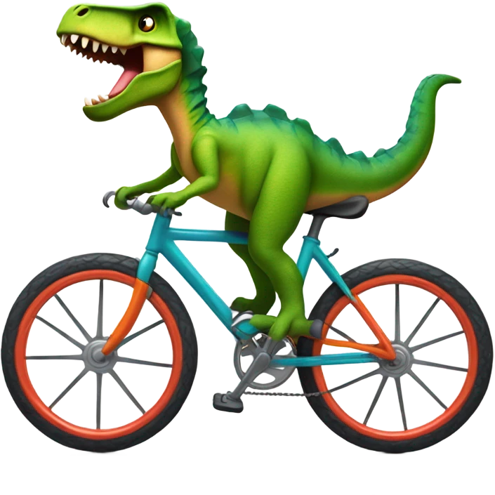 Dino riding a bike emoji