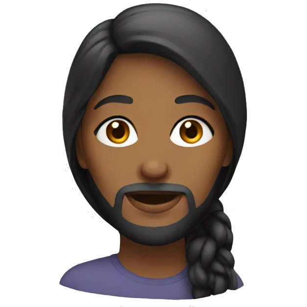 Woman with beard emoji