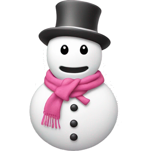 Schneemann mit rosa Schal  emoji
