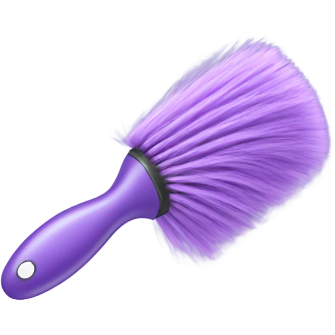 light purple hair brush emoji