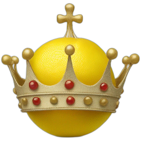 Crown on a lemon emoji