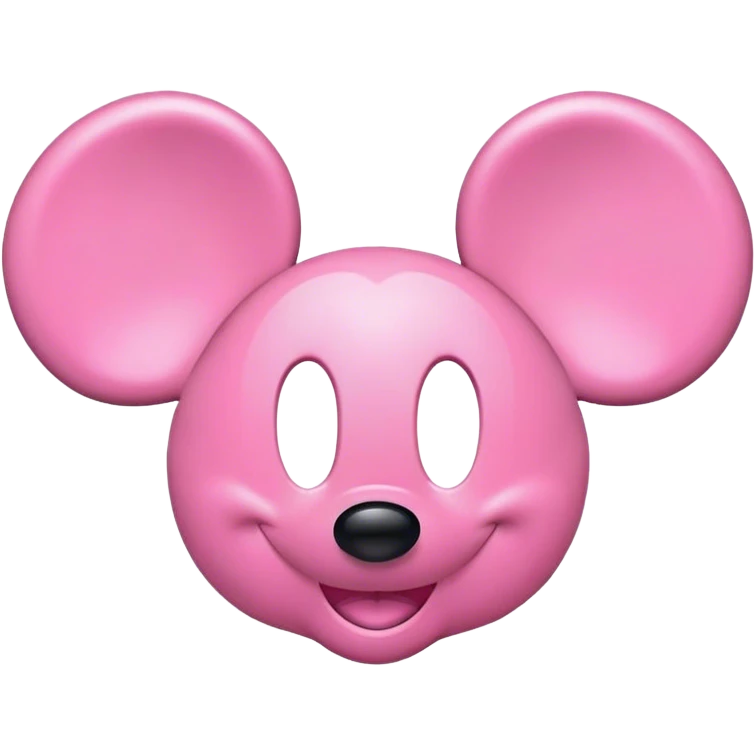 mickey mouse ears pink emoji