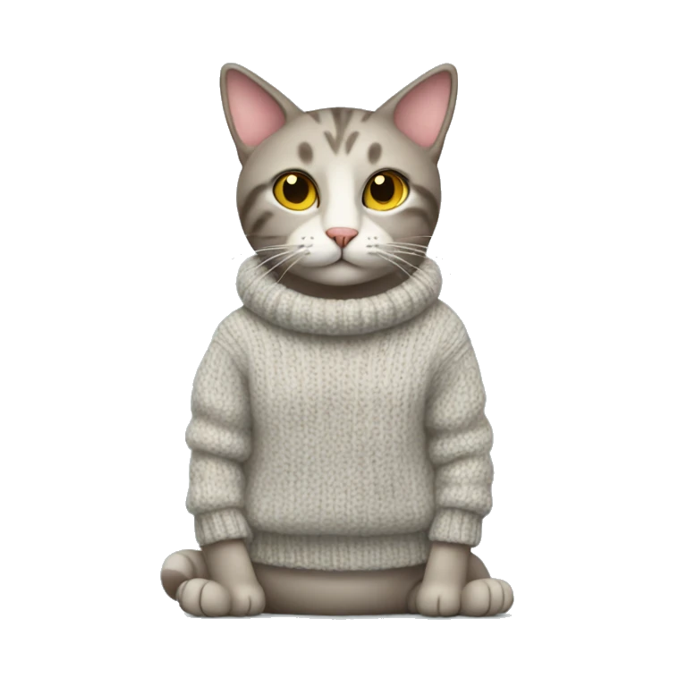 Cat wearing a sweater emoji