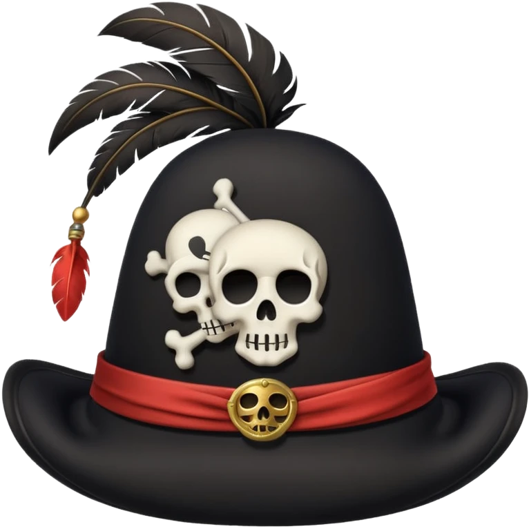 pirate hat with feather emoji