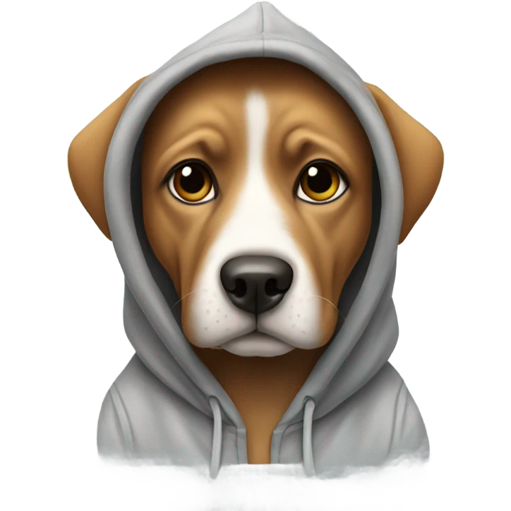 Dog wearing a hoodie  emoji