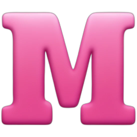 PINK "M" emoji